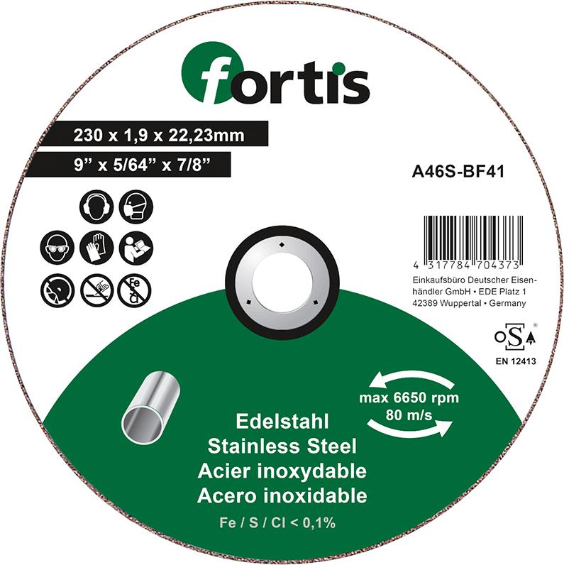 FORTIS Trennscheibe Inox Ø230x1,9mm