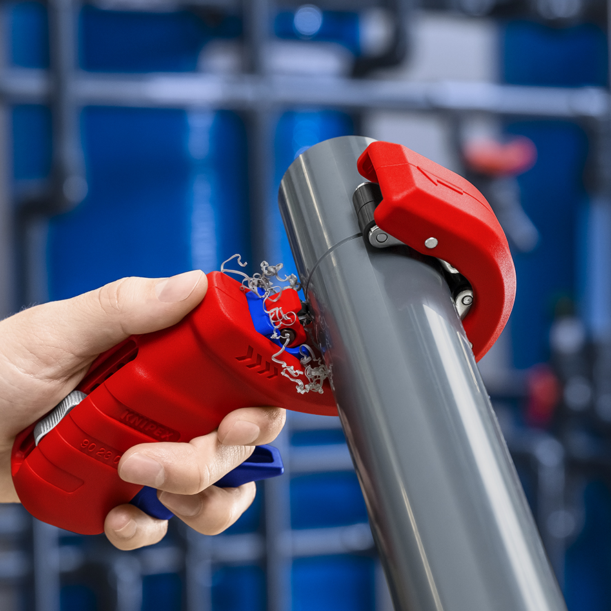 KNIPEX KNIPEX 90 23 02 BK DPT50 Rohrschneider für dickwandige Kunststoffrohre, auch kerngeschäumt Schneiden und Anfasen in einem Schritt 202 mm mit Kunststoff überzogen KNIPEX KNIPEX 90 23 02 BK DPT50 Rohrschneider für dickwandige Kunststoffrohre, auch kerngeschäumt Schneiden und Anfasen in einem Schritt 202 mm mit Kunststoff überzogen