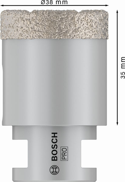 BOSCH PRO Ceramic Trockenbohrkrone, 38 x 35 x 14 mm BOSCH PRO Ceramic Trockenbohrkrone, 38 x 35 x 14 mm