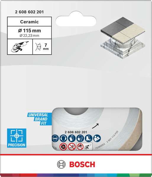 BOSCH Ceramic Trennscheibe, 115 x 7 mm, Bohrung 22,23 mm