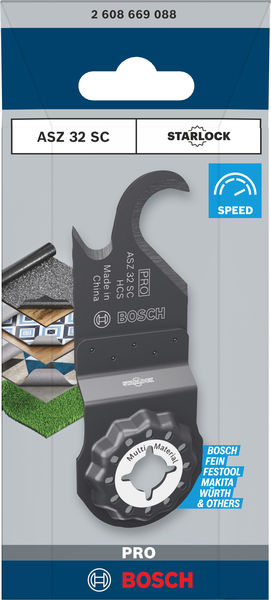 BOSCH PRO ASZ 32 SC Blatt für Multifunktionswerkzeuge, 24 x 11 mm BOSCH PRO ASZ 32 SC Blatt für Multifunktionswerkzeuge, 24 x 11 mm