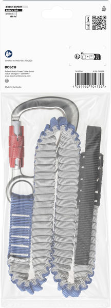 BOSCH PRO Sicherungsgurt, schwer, 16 kg, 1 Karabiner und 1 flache Kordschlaufe BOSCH PRO Sicherungsgurt, schwer, 16 kg, 1 Karabiner und 1 flache Kordschlaufe