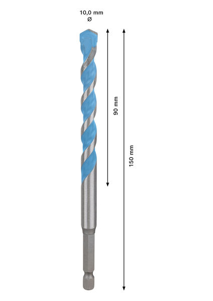 BOSCH EXPERT HEX-9 Multi Construction Bohrer, 10 x 90 x 150 mm