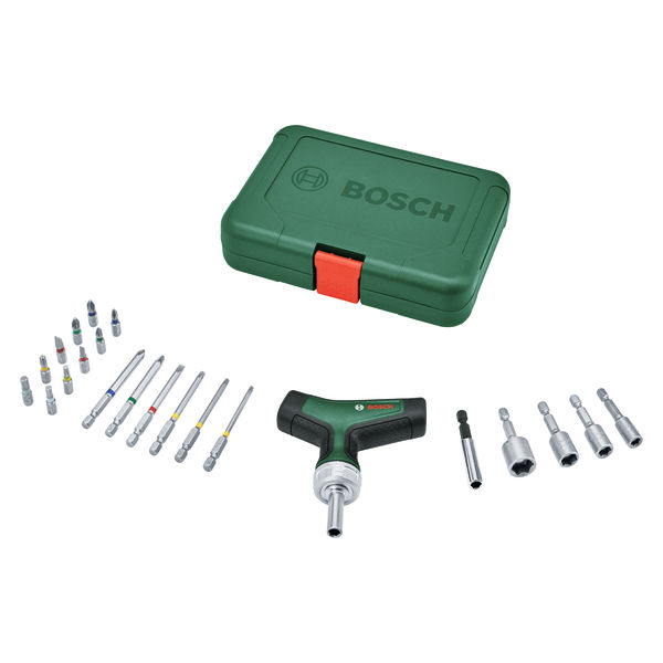 BOSCH Handwerkzeuge Bit-Ratschenschraubendreher-Set T-Griff