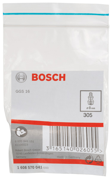 BOSCH Spannzange mit Spannmutter, 8 mm, für Bosch-Geradschleifer, passend zu GGS 16 BOSCH Spannzange mit Spannmutter, 8 mm, für Bosch-Geradschleifer, passend zu GGS 16