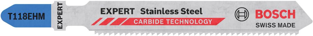 BOSCH EXPERT ‘Stainless Steel’ T 118 EHM Stichsägeblatt, 3 Stück BOSCH EXPERT ‘Stainless Steel’ T 118 EHM Stichsägeblatt, 3 Stück