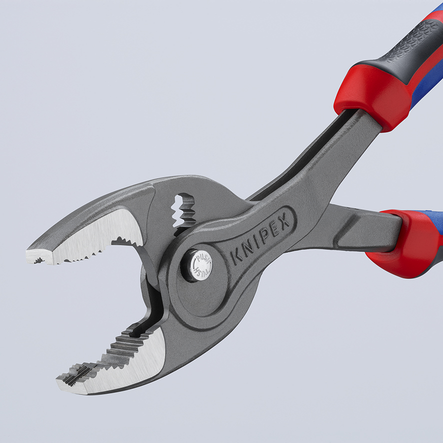 KNIPEX KNIPEX 82 02 250 TwinGrip® Front- und Seitengreifzange 250 mm grau atramentiert mit Comfort-Griffen poliert