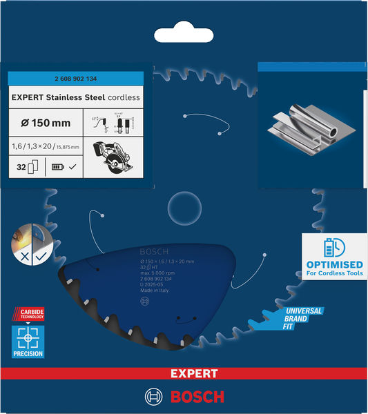 BOSCH EXPERT Stainless Steel Kreissägeblatt, 150x20 mm, Z32