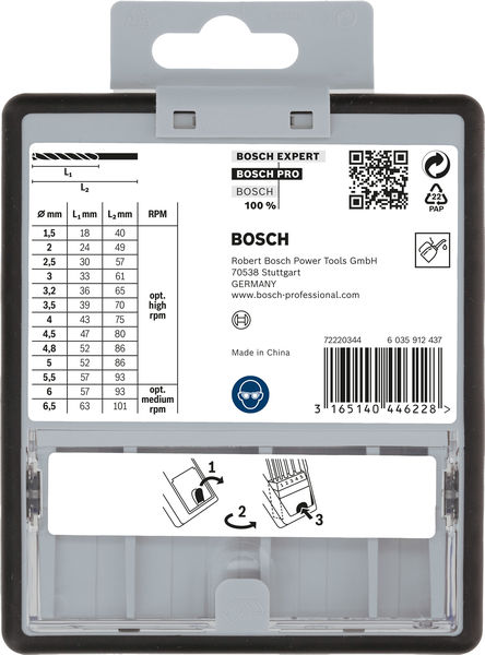 BOSCH PRO Metal HSS-G Spiralbohrer Set, 13-tlg.