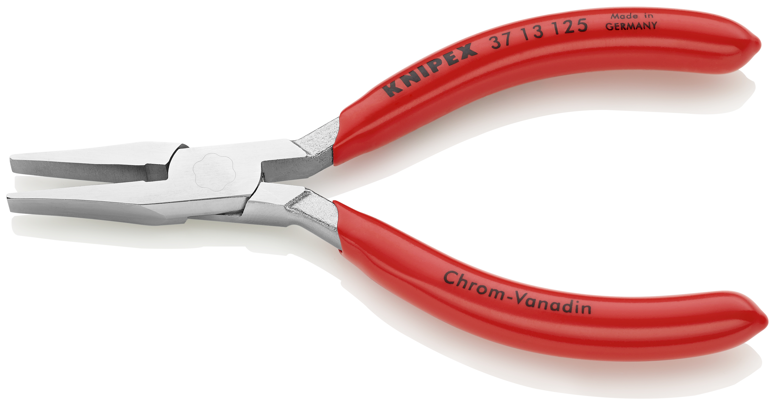 KNIPEX KNIPEX 37 13 125 Greifzange für Feinmechanik 125 mm verchromt mit Kunststoff überzogen