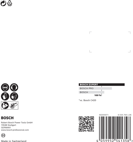 BOSCH EXPERT C470 Schleifscheibe, 115mm, K120, 8 Löcher, 5-tlg.