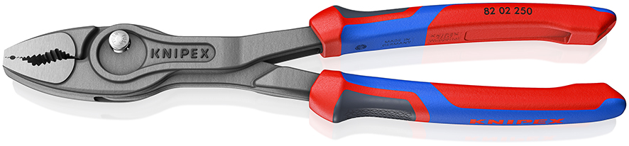 KNIPEX KNIPEX 82 02 250 TwinGrip® Front- und Seitengreifzange 250 mm grau atramentiert mit Comfort-Griffen poliert