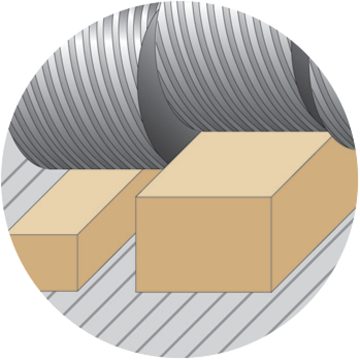 HOLZKRAFT Stahl-Gliedereinzugswalze an 1. Position