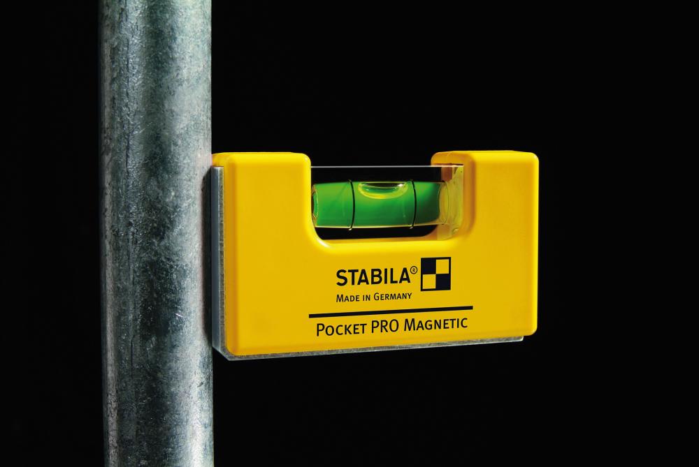 STABILA Wasserwaage Pocket PRO Magnetic, 7 cm, mit Gürtel-Clip STABILA Wasserwaage Pocket PRO Magnetic, 7 cm, mit Gürtel-Clip
