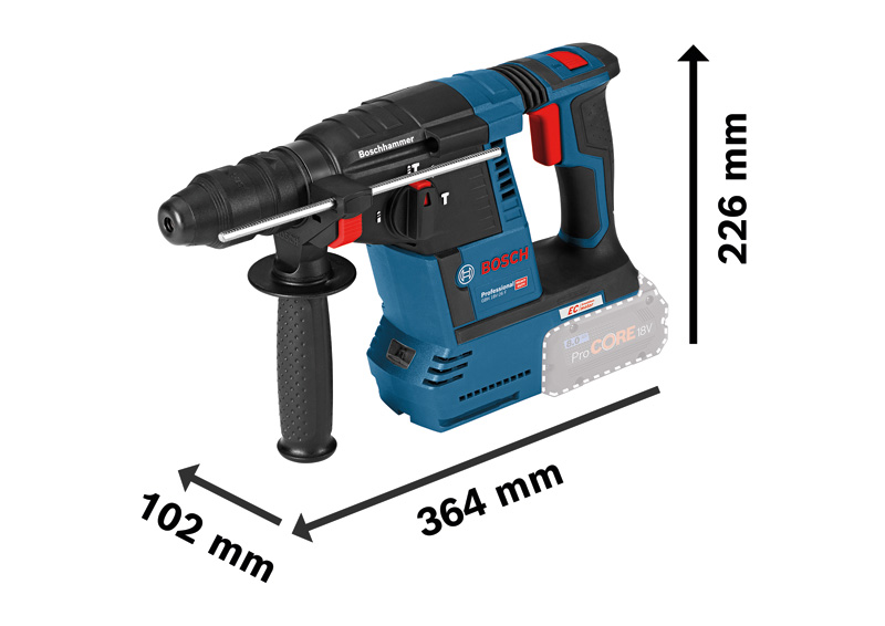 BOSCH Akku-Bohrhammer mit SDS plus GBH 18V-26F, 2 x ProCORE18V 5.5Ah in L-BOXX BOSCH Akku-Bohrhammer mit SDS plus GBH 18V-26F, 2 x ProCORE18V 5.5Ah in L-BOXX