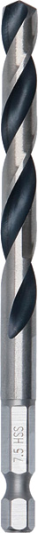 BOSCH HSS PointTeQ Sechskantbohrer 7,5 mm