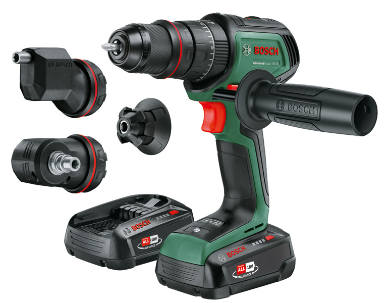BOSCH Akku-Schlagbohrmaschine AdvancedImpact 18V-80 QuickSnap, 2x Akku 2.5Ah, Aufsätze BOSCH Akku-Schlagbohrmaschine AdvancedImpact 18V-80 QuickSnap, 2x Akku 2.5Ah, Aufsätze
