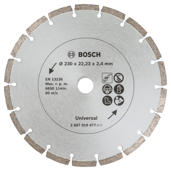 BOSCH Diamanttrennscheibe für Baumaterial, Durchmesser: 230 mm, 2er-Pack BOSCH Diamanttrennscheibe für Baumaterial, Durchmesser: 230 mm, 2er-Pack