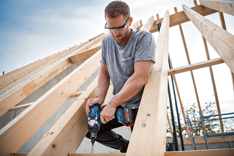 BOSCH Akku-Drehschlagschrauber GDS 18V-1050 HC, 2 x Akku ProCORE18V 8.0Ah in L-BOXX