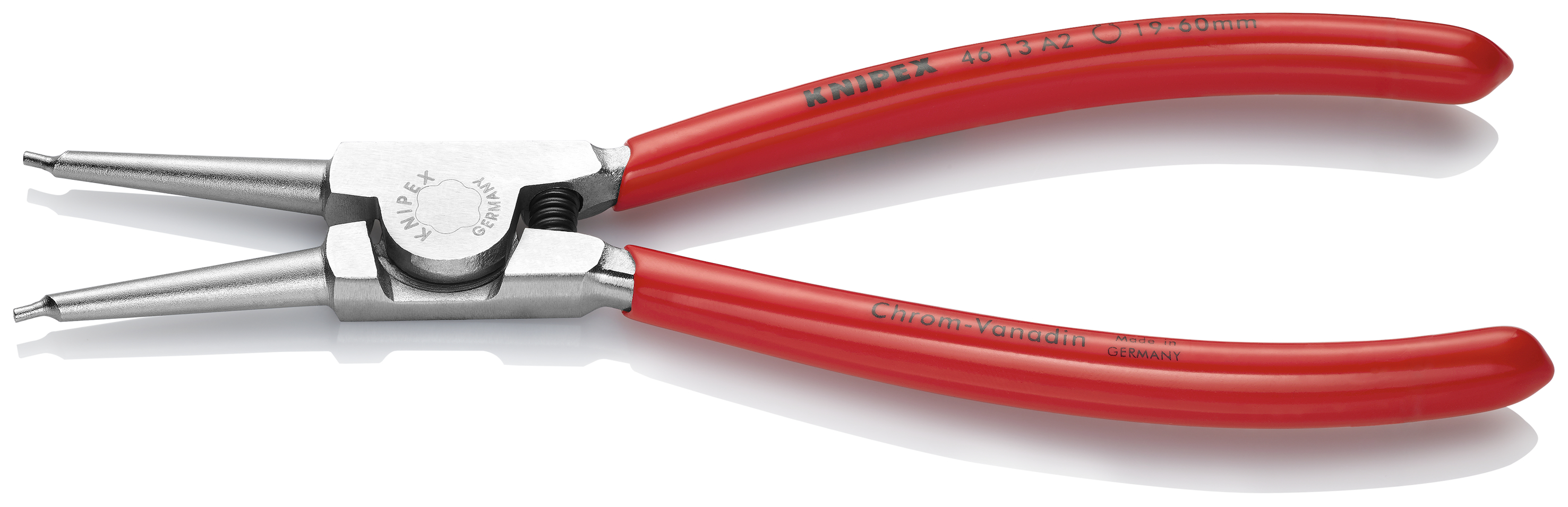 KNIPEX KNIPEX 46 13 A2 Sicherungsringzange für Außenringe auf Wellen 180 mm verchromt mit Kunststoff überzogen