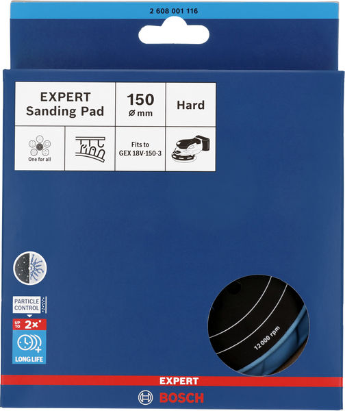 BOSCH EXPERT Multihole Schleifteller, Hard hart, 150 mm BOSCH EXPERT Multihole Schleifteller, Hard hart, 150 mm