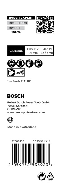 BOSCH EXPERT S1267XHM Wood with Metal Demolition Säbelsägeblatt, 10-tlg.
