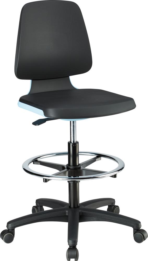 BIMOS Bimos Arbeitsstuhl Labsit 4, PU blau Sitzhöhe 560-810 mm