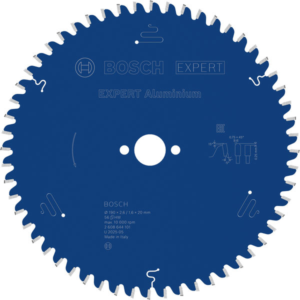 BOSCH EXPERT Aluminium Kreissägeblatt, 190x2,6/1,6x20 mm, Z56