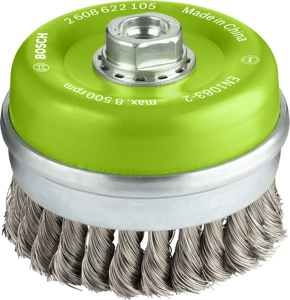 BOSCH PRO Stainless Steel heavy Topfbürste, 100 x 0,35 mm, Gewinde BOSCH PRO Stainless Steel heavy Topfbürste, 100 x 0,35 mm, Gewinde