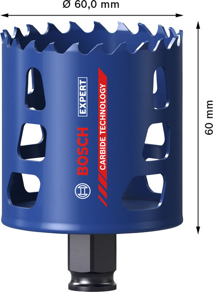BOSCH EXPERT Multi Material Power Change Plus-Lochsäge, 60 x 60 mm BOSCH EXPERT Multi Material Power Change Plus-Lochsäge, 60 x 60 mm