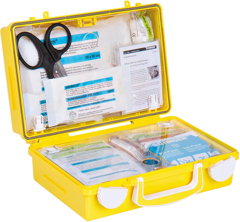 N.A. Erste-Hilfe-Koffer Extra Handwerk,DIN 13157,gelb N.A. Erste-Hilfe-Koffer Extra Handwerk,DIN 13157,gelb