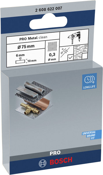 BOSCH PRO Metal clean Scheibenbürste, gerader Schaft, 75 x 0,3 mm