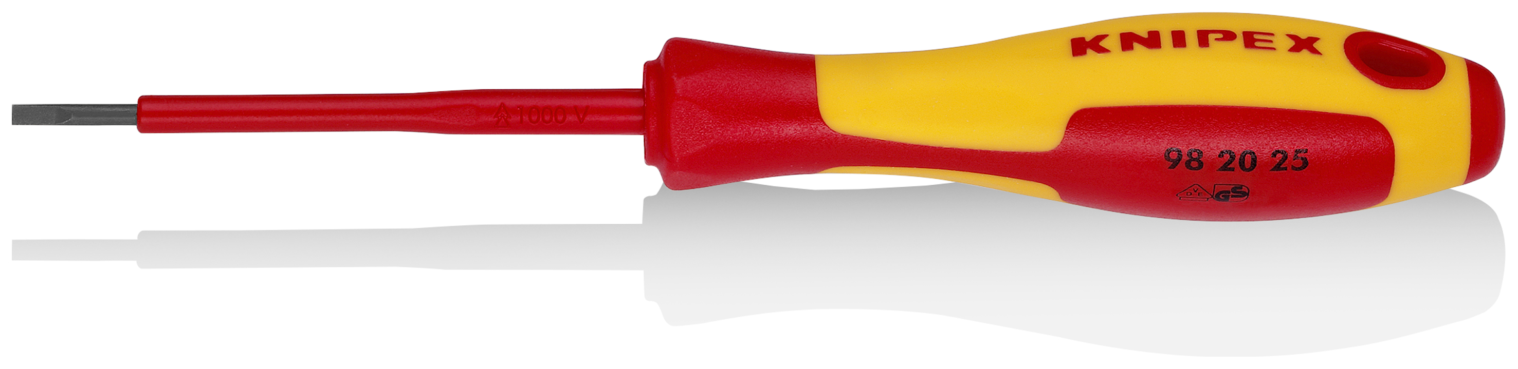 KNIPEX KNIPEX 98 20 25 Schraubendreher für Schlitzschrauben 177 mm brüniert isolierender Mehrkomponenten-Griff, VDE-geprüft KNIPEX KNIPEX 98 20 25 Schraubendreher für Schlitzschrauben 177 mm brüniert isolierender Mehrkomponenten-Griff, VDE-geprüft