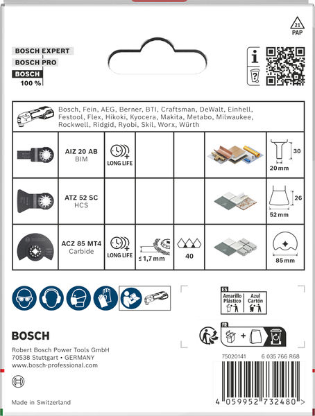 BOSCH Fliesen Blattset, 3-tlg.