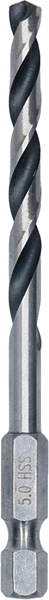 BOSCH HSS PointTeQ Sechskantbohrer 5,0 mm, 10er-Pack