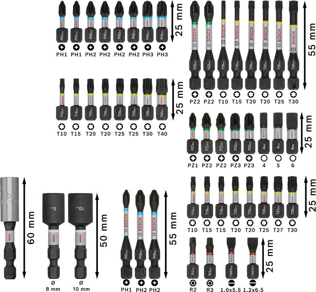 BOSCH PRO Impact Schrauberbit Set, 50-tlg.