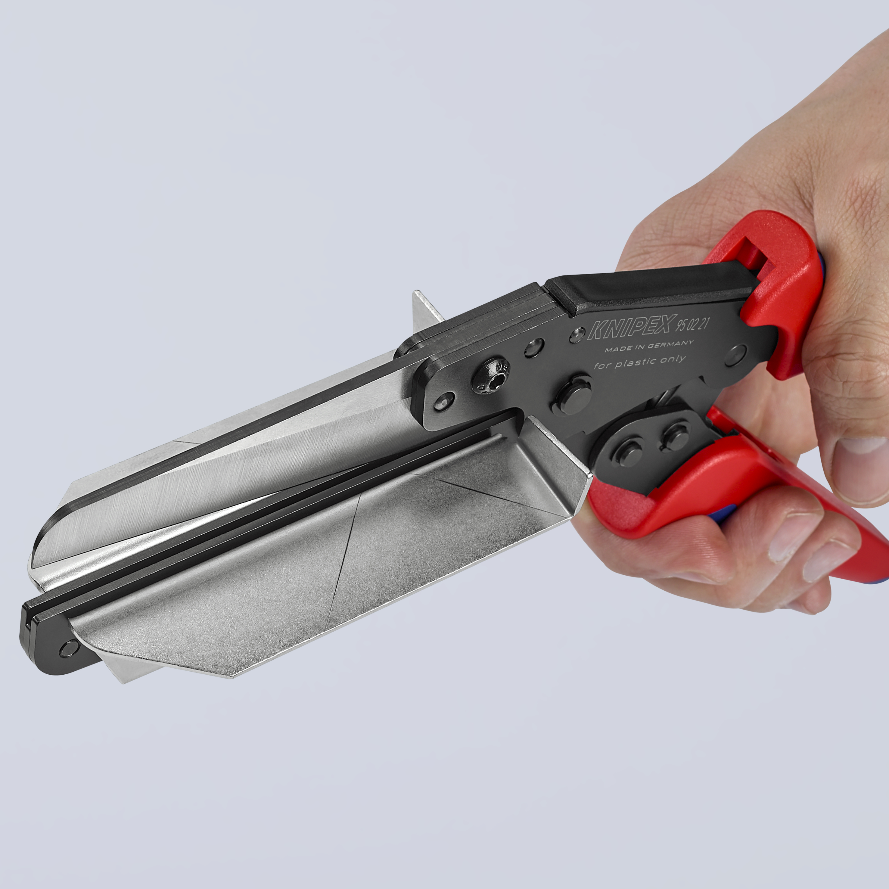 KNIPEX KNIPEX 95 02 21 Schere für Kunststoffe auch für Kabelkanäle 275 mm brüniert mit Mehrkomponenten-Hüllen