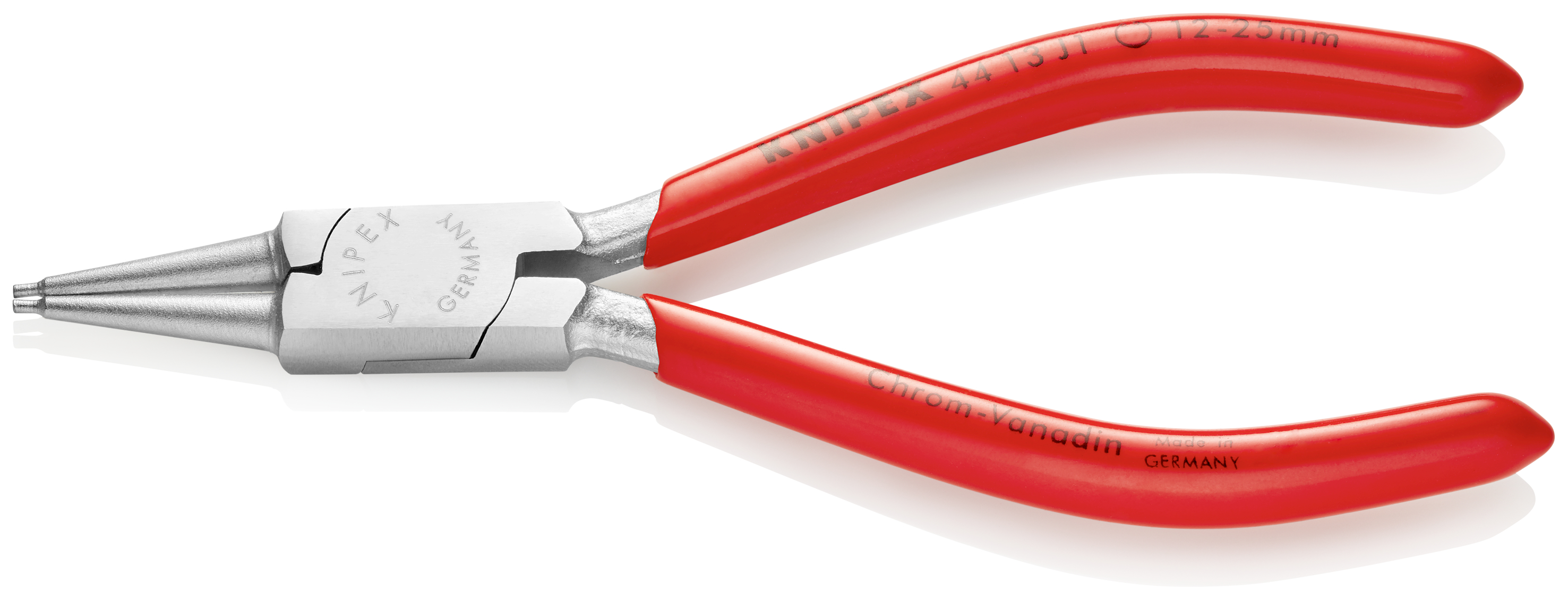 KNIPEX KNIPEX 44 13 J1 Sicherungsringzange für Innenringe in Bohrungen 140 mm verchromt mit Kunststoff überzogen KNIPEX KNIPEX 44 13 J1 Sicherungsringzange für Innenringe in Bohrungen 140 mm verchromt mit Kunststoff überzogen