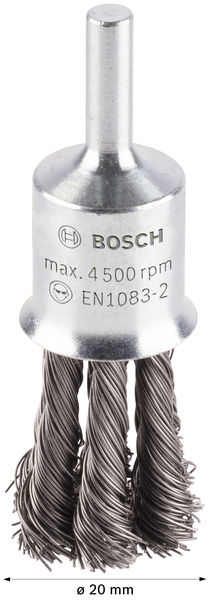 BOSCH PRO Metal heavy Pinselbürste, gerader Schaft, 19 x 0,35 mm BOSCH PRO Metal heavy Pinselbürste, gerader Schaft, 19 x 0,35 mm