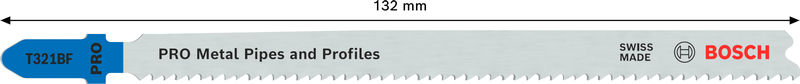 BOSCH PRO Metal Pipes and Profiles T321BF Stichsägeblatt, 132 mm, 2-tlg.