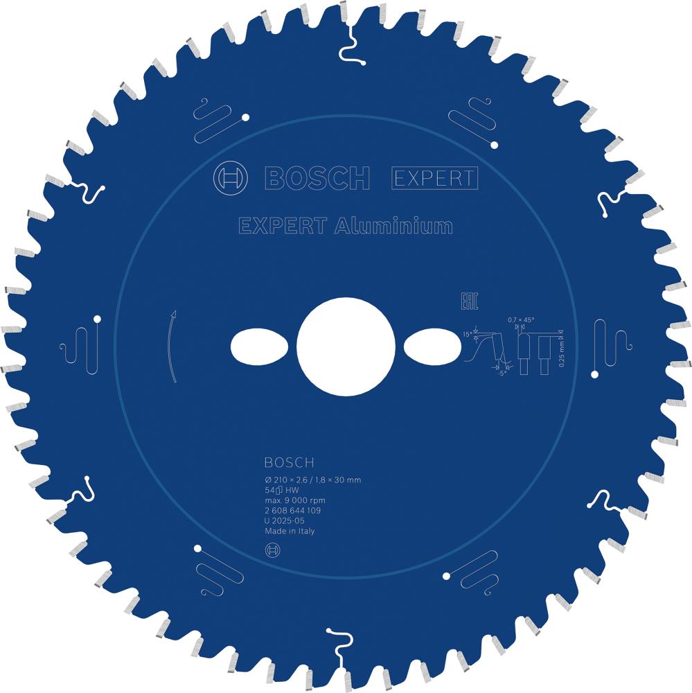 BOSCH EXPERT Aluminium Kreissägeblatt, 210x2,6/1,8x30 mm, Z54