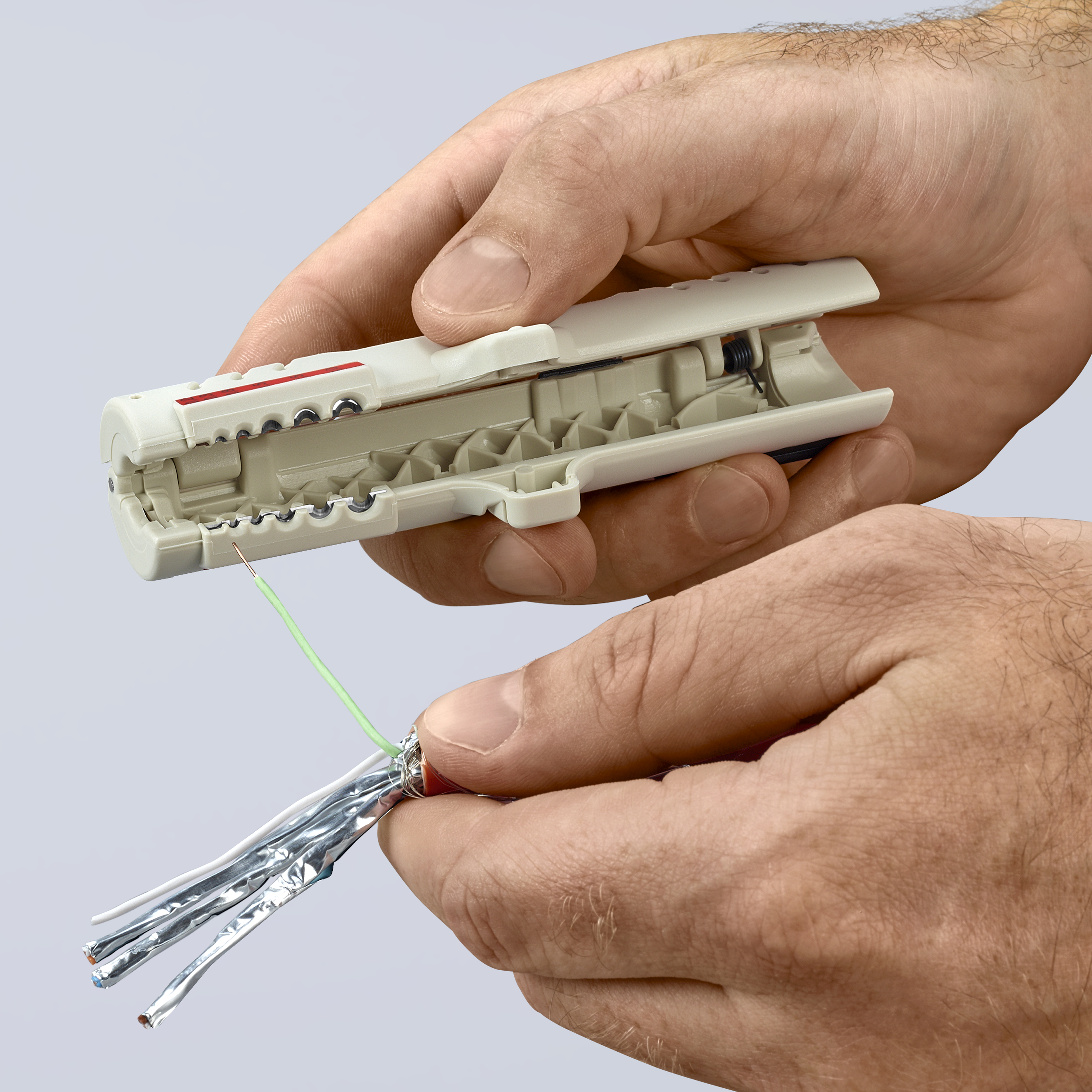 KNIPEX KNIPEX 16 65 125 SB Abmantelungswerkzeug für Datenkabel 125 mm