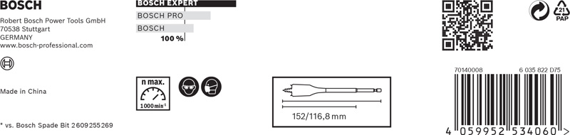 BOSCH EXPERT Self Cut Speed Flachfräsbohrer, Set, 14-24mm, 6-tlg. BOSCH EXPERT Self Cut Speed Flachfräsbohrer, Set, 14-24mm, 6-tlg.