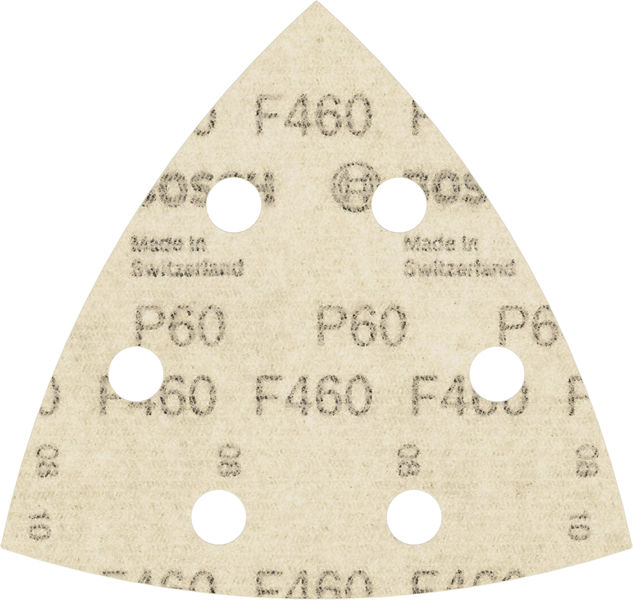 BOSCH PRO F460 Schleifblatt, 93 x 93 mm; G60, 5-tlg. BOSCH PRO F460 Schleifblatt, 93 x 93 mm; G60, 5-tlg.