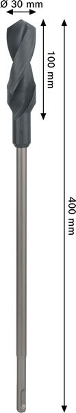BOSCH PRO Wood HSS Installationsbohrer, 30 x 100 x 400 mm, SDS plus