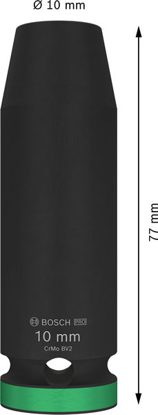 BOSCH PRO Impact Steckschlüsselsatz, 1/2", 10 mm, tief BOSCH PRO Impact Steckschlüsselsatz, 1/2", 10 mm, tief