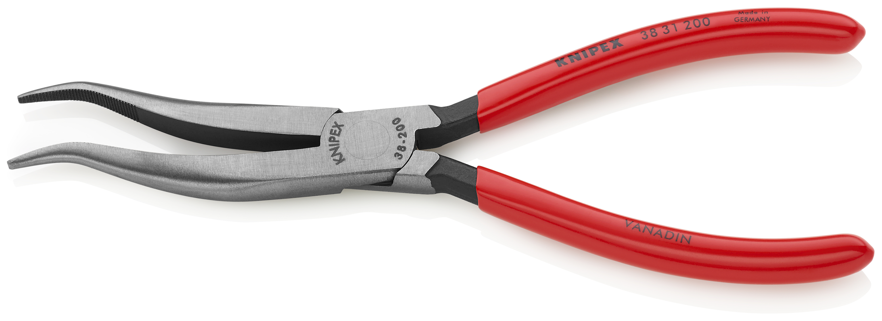 KNIPEX KNIPEX 38 31 200 Mechanikerzange 200 mm schwarz atramentiert mit Kunststoff überzogen poliert