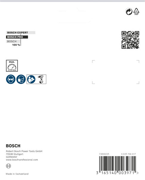 BOSCH Klettverschlussteller, 125 mm, 8 mm