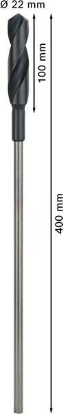 BOSCH PRO Wood HSS Installationsbohrer, 22 x 100 x 400 mm BOSCH PRO Wood HSS Installationsbohrer, 22 x 100 x 400 mm