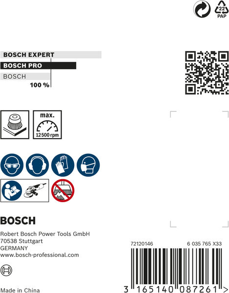 BOSCH PRO Stainless Steel heavy Topfbürste, 75 x 0,5 mm, Gewinde